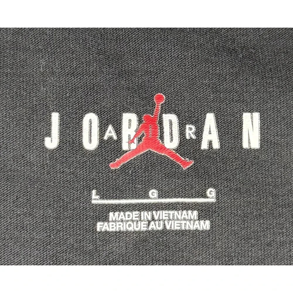 Jordan Mens L T Shirt Black Michael Jordan Photo Air Jordan Sneaker Graphic Tee